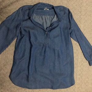 Soft, cozy jean  maternity tunic size large